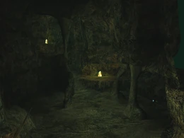 The bottom of the drained ascending chamber