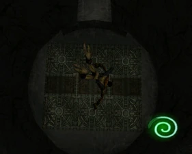 The fans and passage in the pit