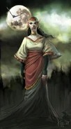 The Female Vampire in SR2 concept art by Kory Heinzen