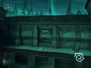 Strange stone looking structures are on the horizon