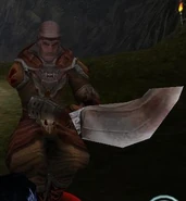 Vampire Hunter Swordsmen preparing for combat in game