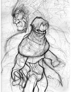 Early cover art concept for Shifter, featuring Raziel (SR1).