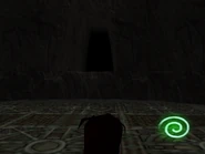 The cave passage in the pit