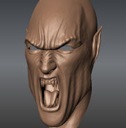 A work-in-progress render of Zephon's head by Boyd Lake.