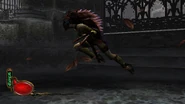 Feral Female using Charge and Leap ability