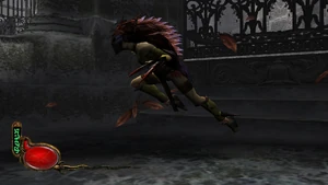 Feral female using the Charge and Leap ability