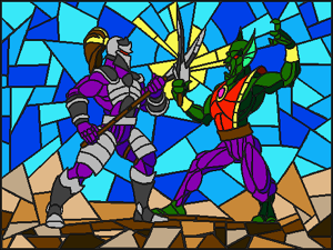 Significant murals with in-game explanation