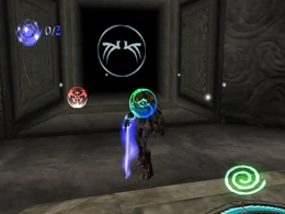 The Soul Reaver ring menu with Shift Glyph selected, Force collected and others undiscovered and represented as white dots