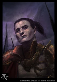 Dumah as portrayed in artwork by Daniel Cabuco.