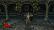the completed statue in game