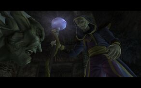 Moebius used his staff to incapacitate Kain (Defiance).jpg