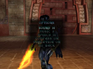 The sound options have values