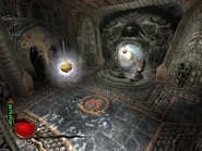 The inital placement of the sphere at the broken Water warp in the Dark forge