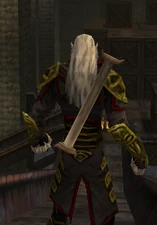 Sheathed and Closed Double Bladed Sword
