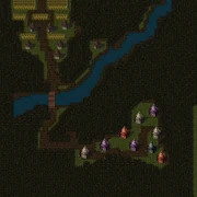 The deleted encampment south of the prototype Uschtenheim