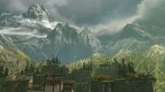 Snow-capped mountains above Provance in Nosgoth