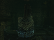 In game image of the cult's statue from a side (SR2).