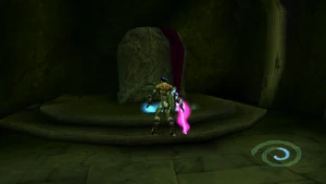 The altar activated with the Sound Reaver