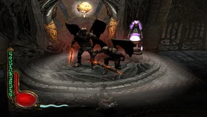 Golems using a stomp attack