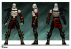 Steve Ross concept art of Kain's one-shoulder attire (BO2).