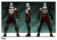 Steve Ross concept art of Kain's one-shoulder attire (BO2).