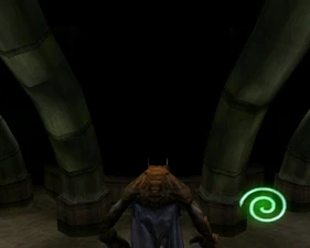 The lower pipe room in the Silenced Cathedral which leads to the Sound Glyph altar