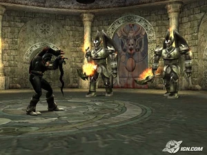 Kain battling Guardian Constructs in pre-release imagery