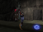 Raziel impaling a vampire hunter in the beta version