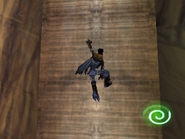 Raziel climbing a wall in Legacy of Kain: Soul Reaver