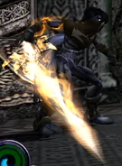 Raziel armed with the Fire Reaver