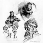 Arnold Ayala's early concept art of Raziel (SR1).