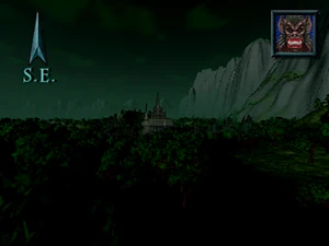 Vista view looking over the forest from the Lake of the Dead toward Vorador's Mansion (BO1)