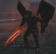 Animated and slightly damaged Vampire golem