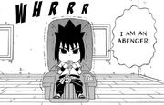 Sasuke sur la chaise de massage