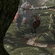 The "troublesome plant" blocking the way to the Shrine.