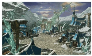 The city of Deningrad, where Rose introduces Setie and Luanna to Dart.