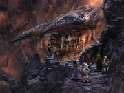 The corpse of the Divine Dragon after its defeat.