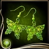 Green Butterfly Earrings