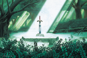 ALttP Sacred Grove & Master Sword Artwork