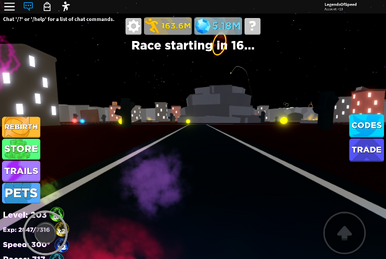 SUPER VELOCIDADE NO ESPAÇO l Legends Of Speed Roblox 