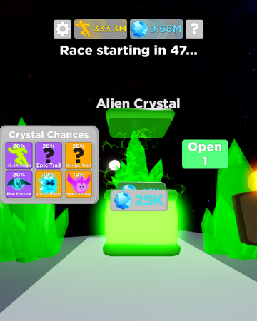 Alien Crystal Legends Of Speed Wiki Fandom - codes for legends of speed roblox wiki