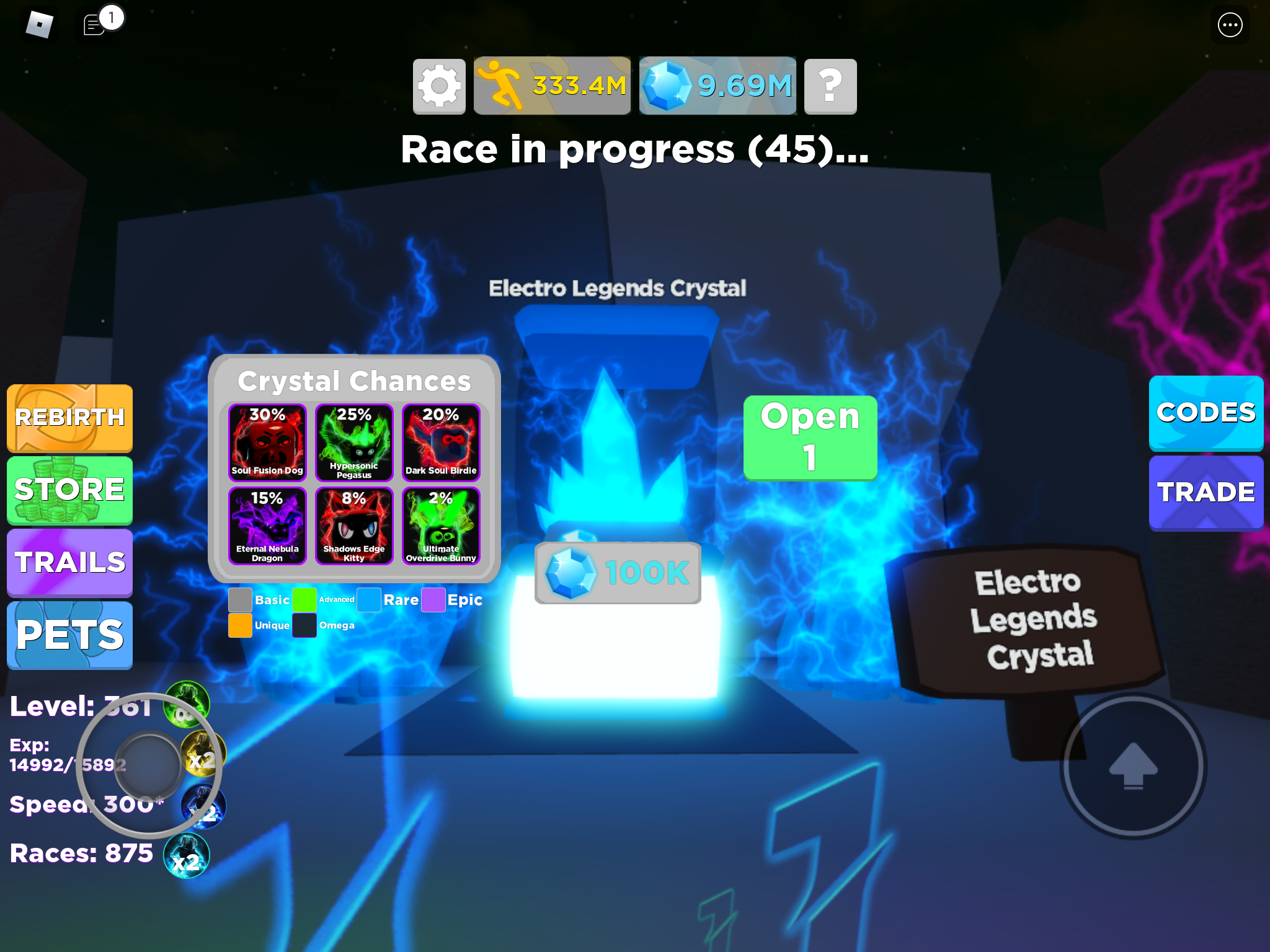 Electro Legends Crystal Legends Of Speed Wiki Fandom - roblox codes for legends of speed
