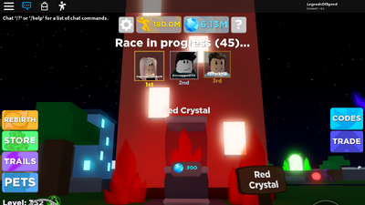 Pets Crystals Legends Of Speed Wiki Fandom - codes for legends of speed roblox wiki