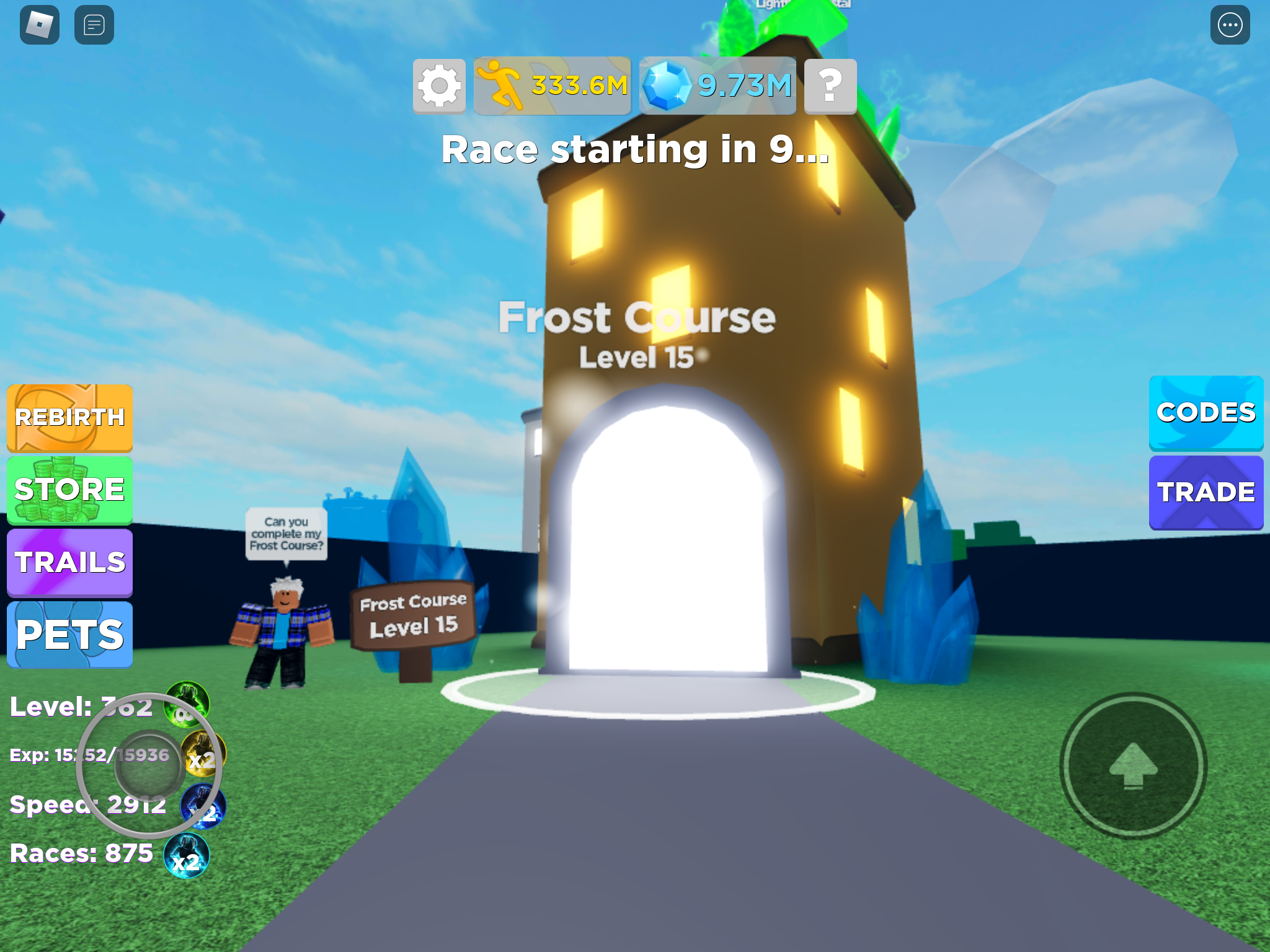 Frost Course Legends Of Speed Wiki Fandom - rebirth codes update in roblox parkour simulator all