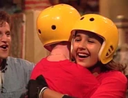 Becca and Tayler hugging after their victory.