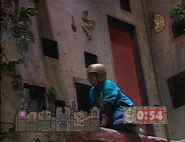 Chrystine looking for the other half of her pendant.