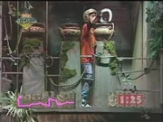 Paula grabbing the horseshoe.