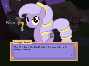 Midnight worrying about Astral's intentions for not returning her violin on time