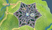 Crystal Kingdom map with landmarks and portals according to OSE 9