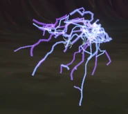 A Lantern Monster starting to cast its lightning attack.